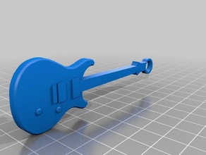 keychain - prs guitar keychains cool selfcad 3d print model - Mito3D