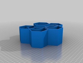 honeycomb desk organizer office desktop 3d print model - Mito3D