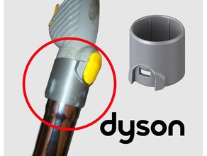 dyson dc05 absolute tube connector replacement parts adapter vacuum old part solidworks spare vaccum cleaner 3d print model - Mito3D