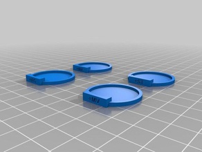 blood bowl-skill-Marker 25mm 32mm Spiele bowl miniaturen 3d print model - Mito3D