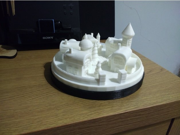 elf village led base 3d printing 3D print model - Mito3D