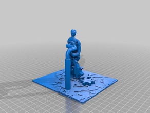 consumption sculptures art cyborg 3d print model - Mito3D