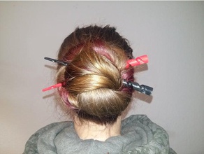 unicornio cabello palo accesorios bun de la moda moño pasador pelo el se adhieren largo pin stick 3d print model - Mito3D