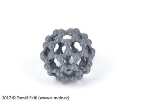 fun science-Fulleren-Nanoröhren Graphen lernen carbon carbon-Rohr Fulleren graphene molekular-Modell Molekül Nanostruktur - Nanoröhrchen pdb 3d print model - Mito3D