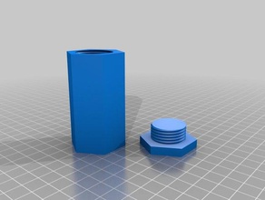 hex jar collection household 3d print model - Mito3D