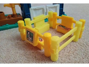 fisher-price farm fences toy & game accessories fence little people 3d print model - Mito3D