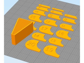 parametric customizable radius gauge diy customizer openscad radiusgauge radiuslehre guage tool 3d print model - Mito3D