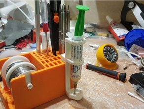 solder station organizer flux tube holder electronics soldering tool 3d print model - Mito3D