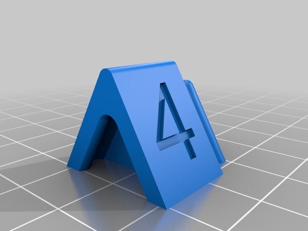 interlocking place card letters 75 scale decor 3D print model - Mito3D
