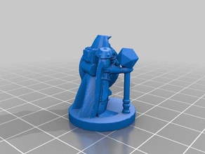simplified dwarf miniature people cleric dnd 3d print model - Mito3D