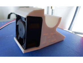 robo r1 e3d v6 duto do ventilador 40mmx20mm Impressora 3d de peças fã plus 3d print model - Mito3D