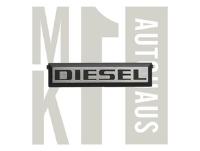 emblem diesel vw golf mk2 automotive volkswagen 3d print model - Mito3D