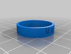 mana rond guardanapo anéis personalizado 3d print model - Mito3D