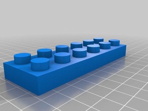 duplo-compatible ladrillo 6x2 juguetes de construcción personalizado 3d print model - Mito3D