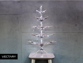 Noel ağacı 3d projesi dekor dekorasyon süslemeleri süsü süsleri diy ortak vectary yaptı ağaç xmas 3d print model - Mito3D