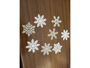 snowflake decorations decor christmas ornament holiday winter 3d print model - Mito3D