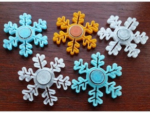flocon de neige spinner jouets mécaniques les fêtes noël décoration décorations ornement des arbres fidget main joyeux la flocons toupie jouet d'hiver 3d print model - Mito3D