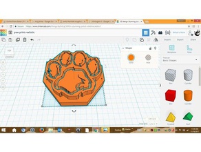 paw print realistic 3d printing 3d print model - Mito3D