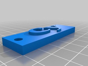 cy key chain - blue 3d printing 3d print model - Mito3D