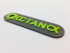 octanox merchandising accesorios insignia bitcoin de la moneda joyería llavero otx token las ondas 3d print model - Mito3D