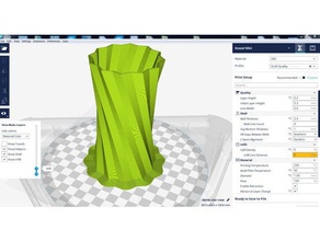 genesis twist vase Kunst 3d print model - Mito3D