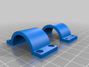 my customized parametric clamp shell connector parts 3d print model - Mito3D