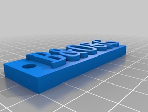 belletarr key chain - blue 3d printing 3d print model - Mito3D