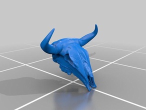 boğa kafatası heykeller hayvanlar animalskull hayvan bull bullskull inek cowskull çiftlik kafatasları 3d print model - Mito3D
