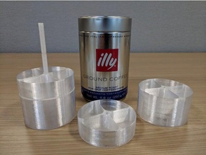 stackable containers illy coffee cans can canister container storage 3d print model - Mito3D