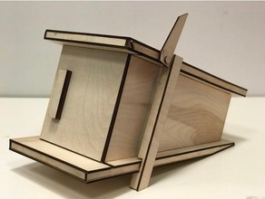 caixa de correio exterior e jardim diy lasercut corte a laser mail ao ar livre madeira 3d print model - Mito3D