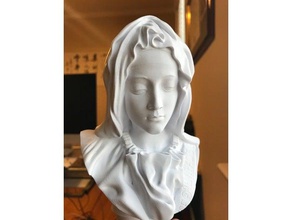 büst mary pieta tarama ve kopyaları michelangelo Rönesans heykeller bakire Meryem 3d print model - Mito3D