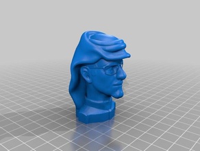 gulfian 3d printing head heads old man sculpture statue 3d print model - Mito3D