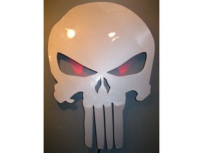punisher cráneo colgante de pared la decoración emblema halloween insignia el logotipo marvel comics del universo militar netflix miedo signo montaje en 3d print model - Mito3D