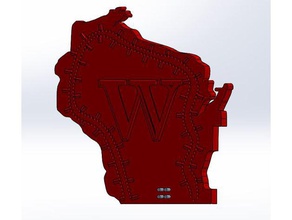 wisconsin state cribbage board games boardgame cards minnesota badgers 3d print model - Mito3D