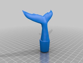 whale wine stopper kitchen & dining mermaid bottle cork 3d print model - Mito3D
