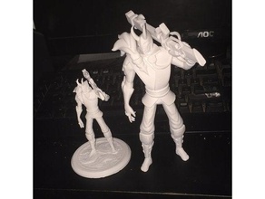 hipoly bloodmoon jhin people league legends 3d print model - Mito3D