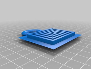 maze pendant jewelry 3d print model - Mito3D