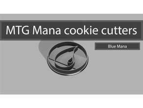 mtg mana cookies bleu jeux carte de jeu 3d print model - Mito3D