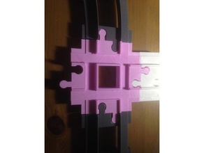 duplo track crossing minimalist toys & games cross lego rails 3d print model - Mito3D