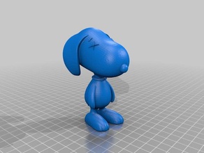snoopy x kaws esculturas 3d print model - Mito3D