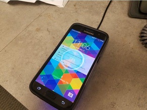 minimalist wireless qi charger gadgets phone charging samsung galaxy s7 tablet 3d print model - Mito3D
