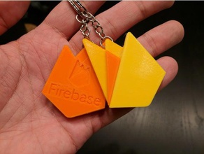 firebase logo keychain keychains 3d print model - Mito3D