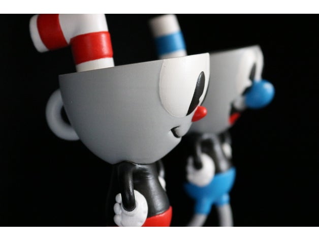 cuphead mugman juegos de video dibujos animados carácter figura la estatuilla xbox zbrush 3D print model - Mito3D