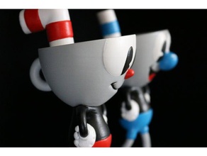 cuphead mugman video oyunları çizgi film karakter şekil heykelcik xbox zbrush 3d print model - Mito3D
