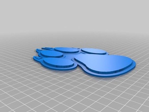 paws signs & logos wolf 3d print model - Mito3D