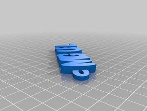 my customized iamburny's v2 text - miguel keychains 3d print model - Mito3D
