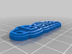 bella keychain keychains customized 3d print model - Mito3D