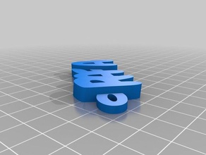 my customized iamburny's v2 text - rafa keychains 3d print model - Mito3D