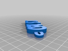 my customized iamburny's v2 text - cristi keychains 3d print model - Mito3D