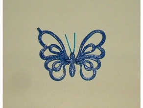 pingente de borboleta flex a moda 3dprintable animais charme legal é fácil cabide jóias jewlery o sketchup asas 3d print model - Mito3D